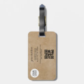 Rustige Voeg Logo QR Code Aangepaste tekstpromotie Bagagelabel (Achterkant verticaal)