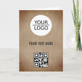 Rustige Voeg Logo QR Code Aangepaste tekstpromotie Kaart