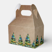 Rustige Voeg Logo QR-tekstkerstboom toe Bedankdoosjes (Achterkant)