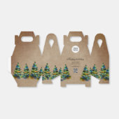 Rustige Voeg Logo QR-tekstkerstboom toe Bedankdoosjes (Uitgevouwen)