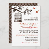 Rustige  Vogelkooi Wit Weddenschap Kaart (Voorkant / Achterkant)