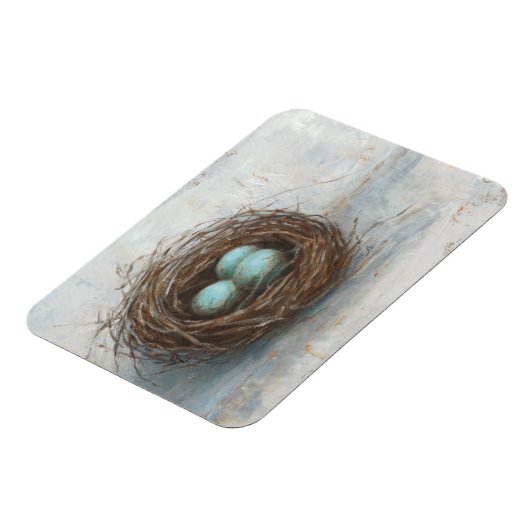 Rustige vogelnesttest - blauw magneet (Linkerzijde)