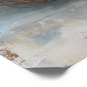 Rustige vogelnesttest - blauw poster (Hoek)