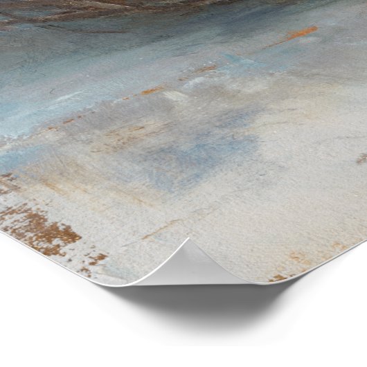 Rustige vogelnesttest - blauw poster (Hoek)