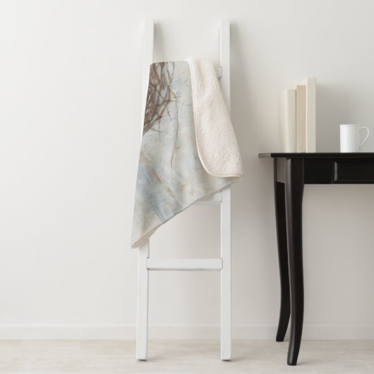 Rustige vogelnesttest - blauw sherpa deken (In situ)