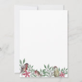Rustige vogels botanische  uitnodiging (Achterkant)