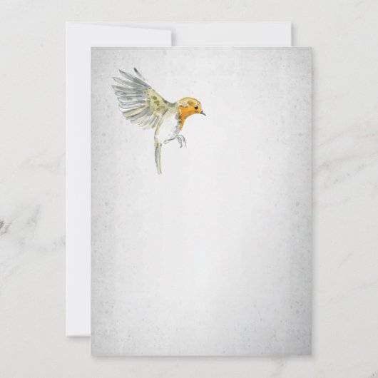 Rustige vogels en nestWaterverf Baby Sprinkle Kaart (Achterkant)