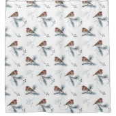 Rustige vogels en pijnboomgaarden douchegordijn (Voorkant)