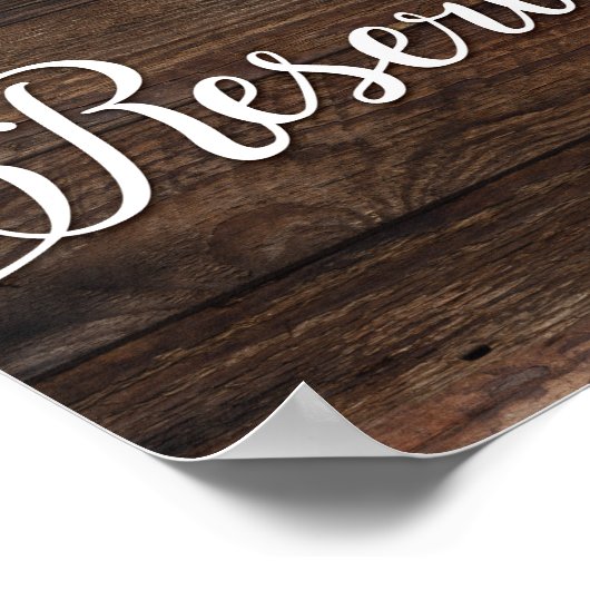 Rustige, voorbehouden gebarentafdruk poster (Hoek)