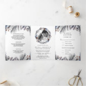 Rustige voorgevulde pijnbladeren tijdens het winte drieluik uitnodiging (Binnen)