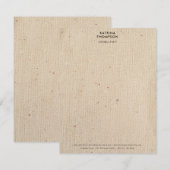 Rustige voorraad papierminimalistisch bedrijfsbedr notitiekaartje (Voorkant / Achterkant)