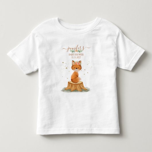 Rustige Vos Baby Borrel Kinder Shirts (Voorkant)