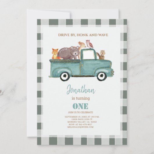 Rustige vrachtwagen, eerste geboorte, overdag kaart (Voorkant)