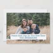 Rustige vrachtwagen met schroef feestdagenkaart (Achterkant)