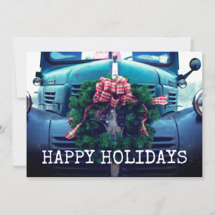 Rustige vrachtwagen met schroef feestdagenkaart