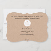 Rustige, vredige en handige handschriftenbedrijven feestdagenkaart (Achterkant)