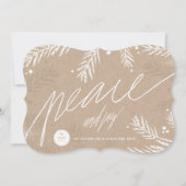 Rustige, vredige en handige handschriftenbedrijven feestdagenkaart (Voorkant)