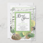 Rustige Vrijgezellenfeest Aspen Bark en Bladeren Kaart (Voorkant)