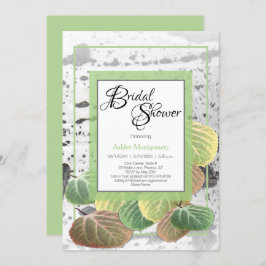 Rustige Vrijgezellenfeest Aspen Bark en Bladeren Kaart