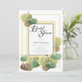 Rustige Vrijgezellenfeest Aspen Bark en Bladeren Kaart (Staand voorkant)