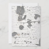 Rustige Vrijgezellenfeest Aspen Bark en Bladeren Kaart (Achterkant)