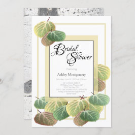 Rustige Vrijgezellenfeest Aspen Bark en Bladeren Kaart