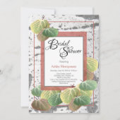 Rustige Vrijgezellenfeest Aspen Bark en Bladeren Kaart (Voorkant)