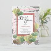 Rustige Vrijgezellenfeest Aspen Bark en Bladeren Kaart (Staand voorkant)