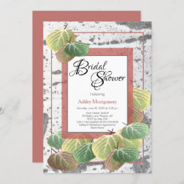 Rustige Vrijgezellenfeest Aspen Bark en Bladeren Kaart