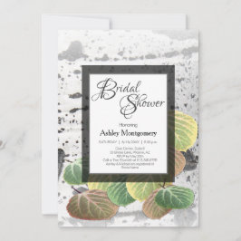 Rustige Vrijgezellenfeest Aspen Bark en Bladeren Kaart