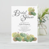 Rustige Vrijgezellenfeest Aspen Bark en Bladeren Kaart (Staand voorkant)