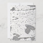 Rustige Vrijgezellenfeest Aspen Bark en Bladeren Kaart (Achterkant)