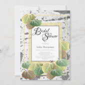 Rustige Vrijgezellenfeest Aspen Bark en Bladeren Kaart (Voorkant)