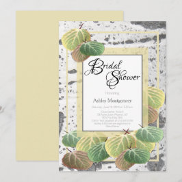 Rustige Vrijgezellenfeest Aspen Bark en Bladeren Kaart