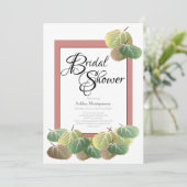 Rustige Vrijgezellenfeest Aspen Bark Leaves Kaart (Staand voorkant)