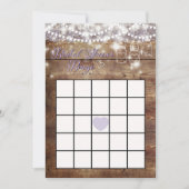 Rustige Vrijgezellenfeest Bingo Game Lavender Kaart (Voorkant)