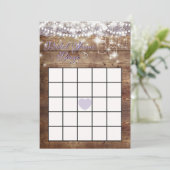 Rustige Vrijgezellenfeest Bingo Game Lavender Kaart (Staand voorkant)