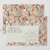 Rustige Vrijgezellenfeest Botanische Boho Kaart (Voorkant / Achterkant)