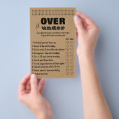 Rustige Vrijgezellenfeest games boven of onder de  Flyer (Hand)