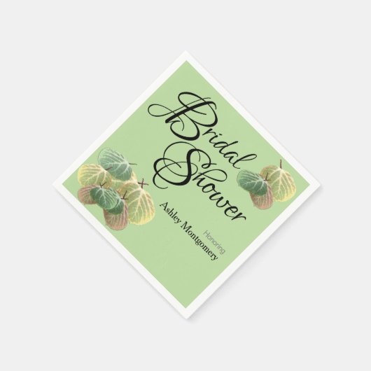 Rustige Vrijgezellenfeest Herfst Aspen Leaves Gree Servet (Hoek)