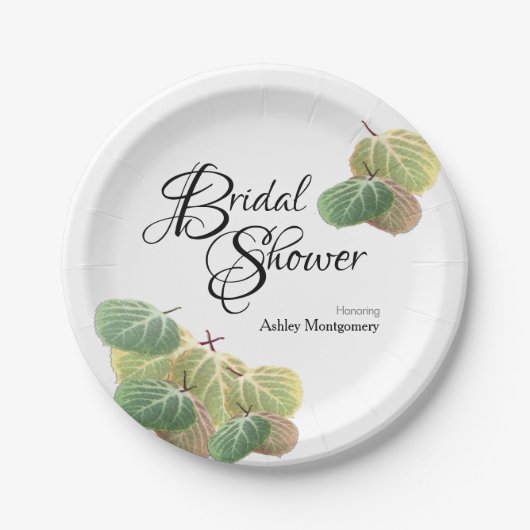 Rustige Vrijgezellenfeest Herfst Aspen Leaves Papieren Bordje (Voorkant)