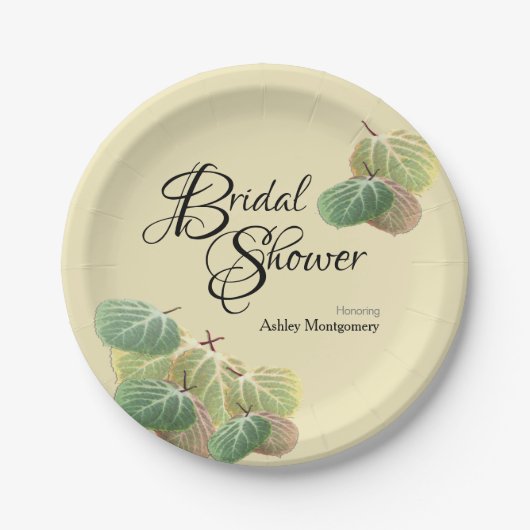 Rustige Vrijgezellenfeest Herfst Aspen Leaves Yell Papieren Bordje (Voorkant)