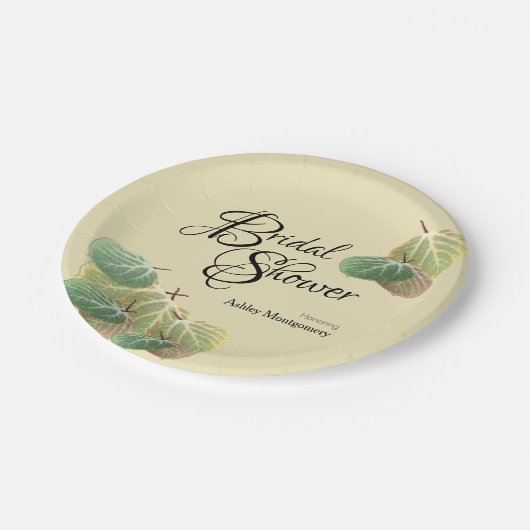 Rustige Vrijgezellenfeest Herfst Aspen Leaves Yell Papieren Bordje (Gekanteld)