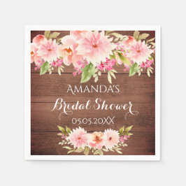 Rustige vrijgezellenfeest koraalappelmolen bruin servet