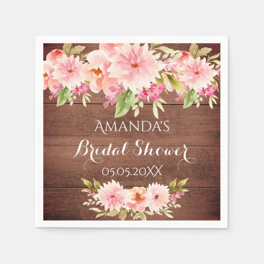 Rustige vrijgezellenfeest koraalappelmolen bruin servet (Voorkant)