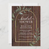 Rustige Vrijgezellenfeest met Eucalyptus Gold Arch Kaart (Voorkant)