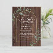 Rustige Vrijgezellenfeest met Eucalyptus Gold Arch Kaart (Staand voorkant)