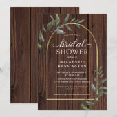 Rustige Vrijgezellenfeest met Eucalyptus Gold Arch Kaart (Voorkant / Achterkant)