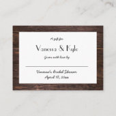 Rustige vrijgezellenfeest met houten kaart label (Achterkant)