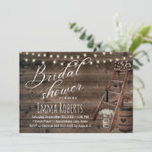 Rustige Vrijgezellenfeest met wijnloop en houten l Kaart (Staand voorkant)